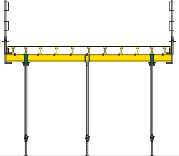 Table Formwork Unit with Safety Railings